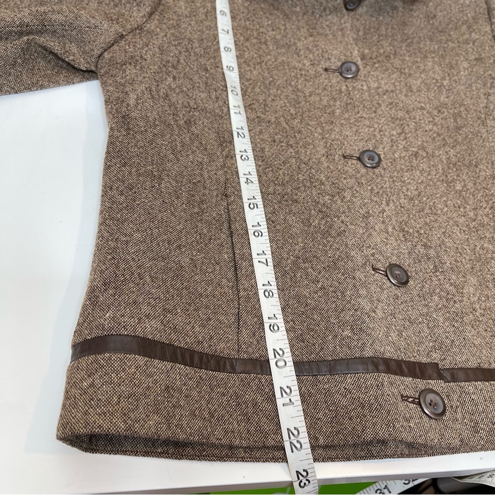 Pendleton Brown Wool And Leather Blazer - image 7